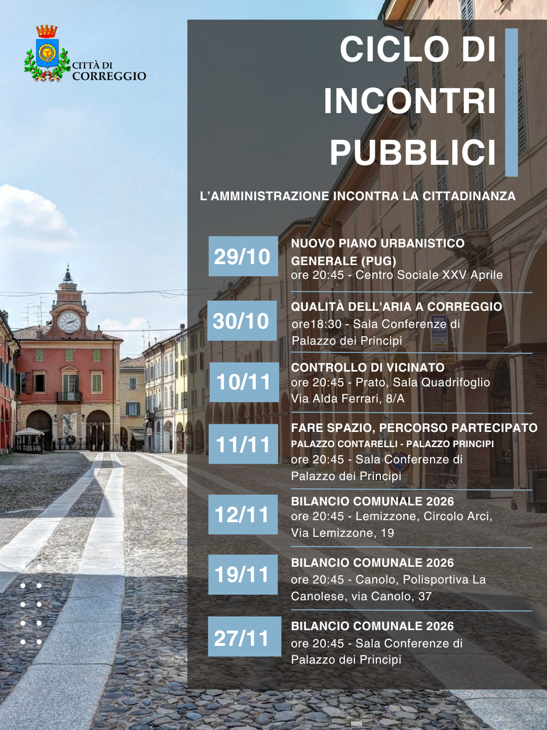 Ciclo di incontri pubblici